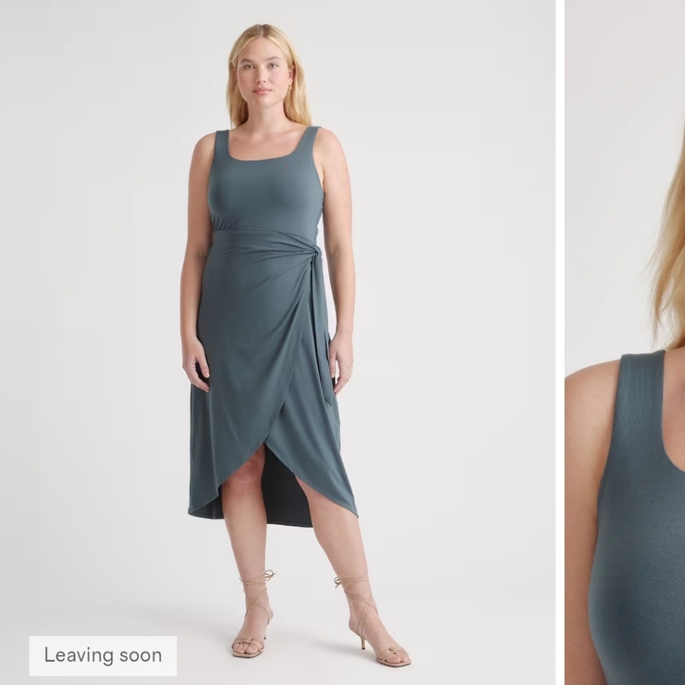 Quince Faux Wrap Tencel Dress